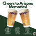 Greenline Goods University of Arizona Wildcats Pint Beer Glasses Set of 2, 16 oz Pint Glasses with Full-Color Logo & Campus Map – Officially Licensed Beer Glass Gift for Alumni & Fans