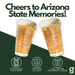 Greenline Goods Arizona State University Sun Devils Pint Beer Glasses Set of 2, 16 oz Pint Glasses with Full-Color Logo & Campus Map – Officially Licensed Beer Glass Gift for Alumni & Fans