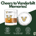 University of Vanderbilt Commodores College Whiskey Glasses (Set of 2), 10 oz – Full-Color Logo + Campus Map
