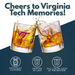 Virginia Tech University Hokies Whiskey Glass Set (2 Low Ball Glasses)