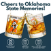 Oklahoma State University Cowboys Whiskey Glass Set (2 Low Ball Glasses)