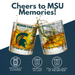 Michigan State University Spartans Whiskey Glass Set (2 Low Ball Glasses)