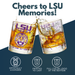 Louisiana State University Whiskey Glass Set (2 Low Ball Glasses)