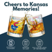 University Of Kansas Whiskey Glass Set (2 Low Ball Glasses)