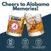 University Of Alabama Whiskey Glass Set (2 Low Ball Glasses)