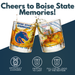 Boise State University Whiskey Glass Set (2 Low Ball Glasses)