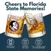 Florida State Whiskey Glass Set (2 Low Ball Glasses)