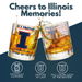 University Of Illinois Whiskey Glass Set (2 Low Ball Glasses)