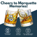 Marquette University Whiskey Glass Set (2 Low Ball Glasses)
