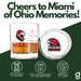 Greenline Goods Miami University RedHawks Whiskey Glasses Set of 2, 10 oz Rocks Glasses with Full-Color Logo & Campus Map – Officially Licensed Bourbon Glass Gift for Alumni & Fans