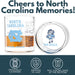 University of North Carolina Tar Heels Whiskey Glass Set (2 Low Ball Glasses)