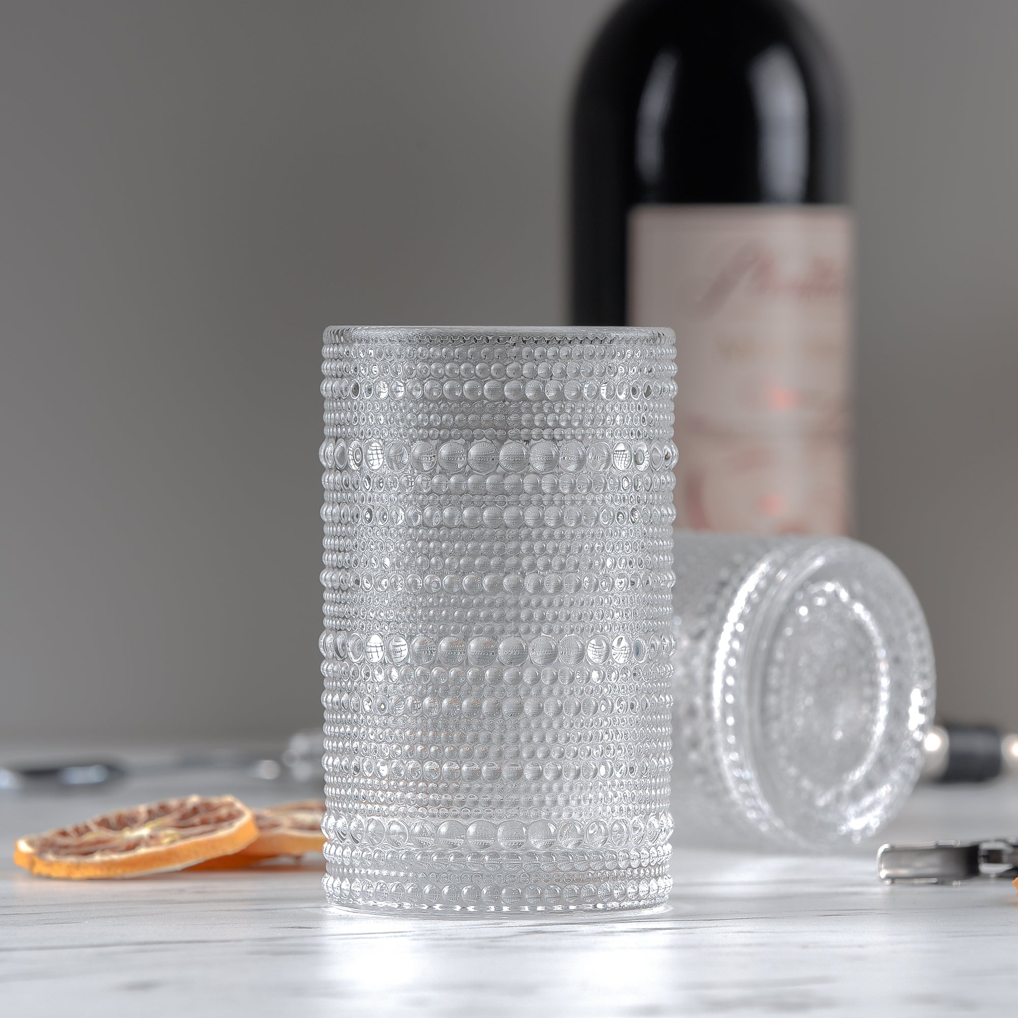 Greenline Goods Hobnail Drinking Glasses - Gray 12 oz Thick Modern Kitchen  Glassware Set - Unique Vi…See more Greenline Goods Hobnail Drinking Glasses