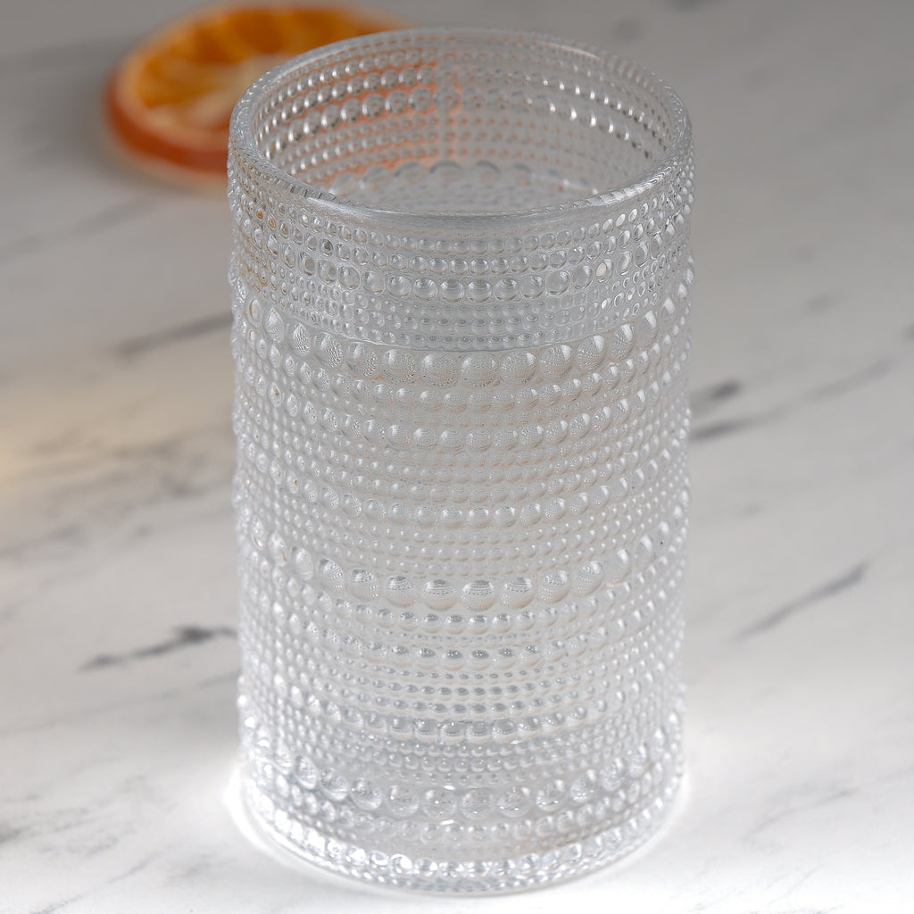 Hobnail Drinking Glasses - Clear 13 oz ( Set of 4 )