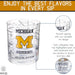 University of Michigan Wolverines Whiskey Glass Set (2 Low Ball Glasses)