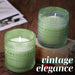 Bubble Wider Base Candle Holder - 6.5cm - Set of 6 - Green