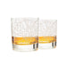 Atlanta Etched Street Grid Whiskey Glasses