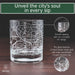 Austin Etched Street Grid Whiskey Glasses
