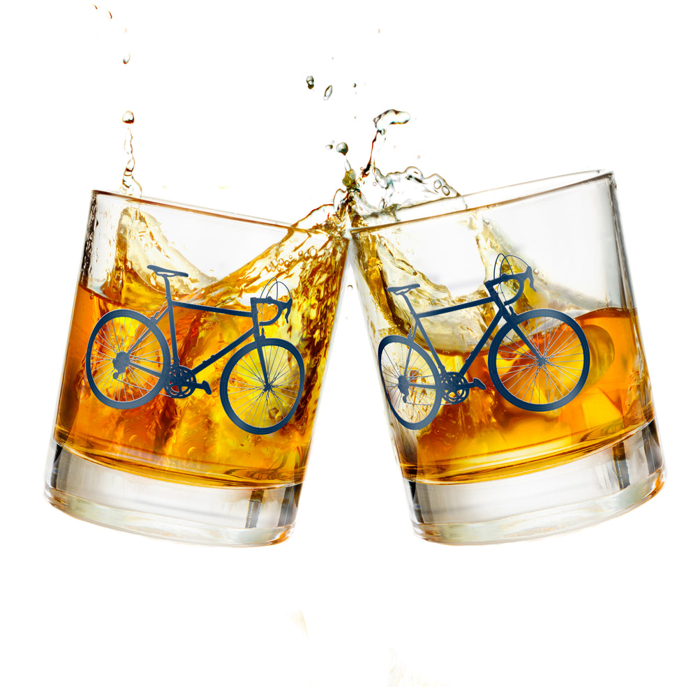 Whiskey Bicycle Printed Glasses Navy