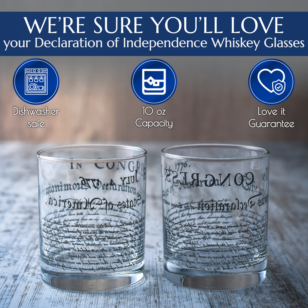 Declaration of Independence Cocktail Glasses