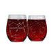 Sagittarius Etched Wine Glass