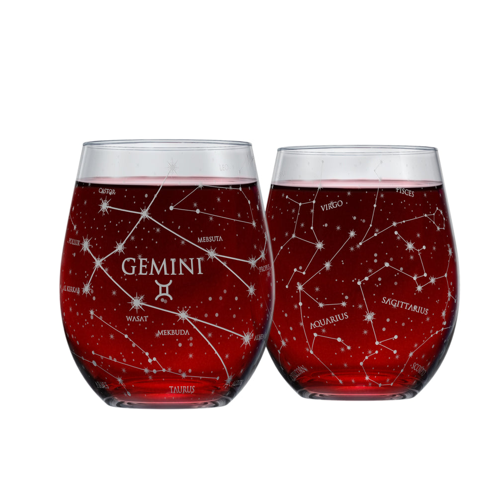 Gemini Stemless Wine Glasses