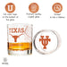 University Of Texas Whiskey Glass Set (2 Low Ball Glasses)
