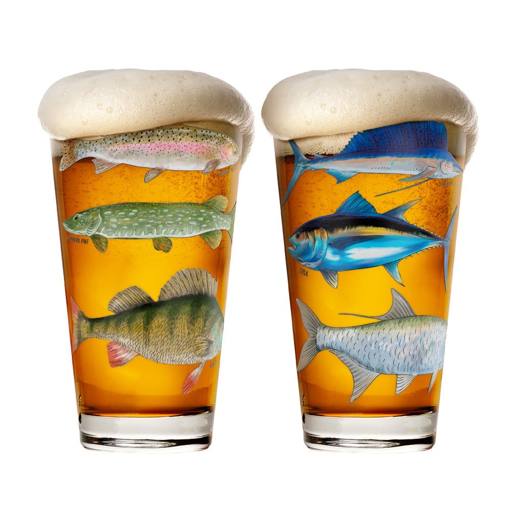 Freshwater & Saltwater Beer Glass Set