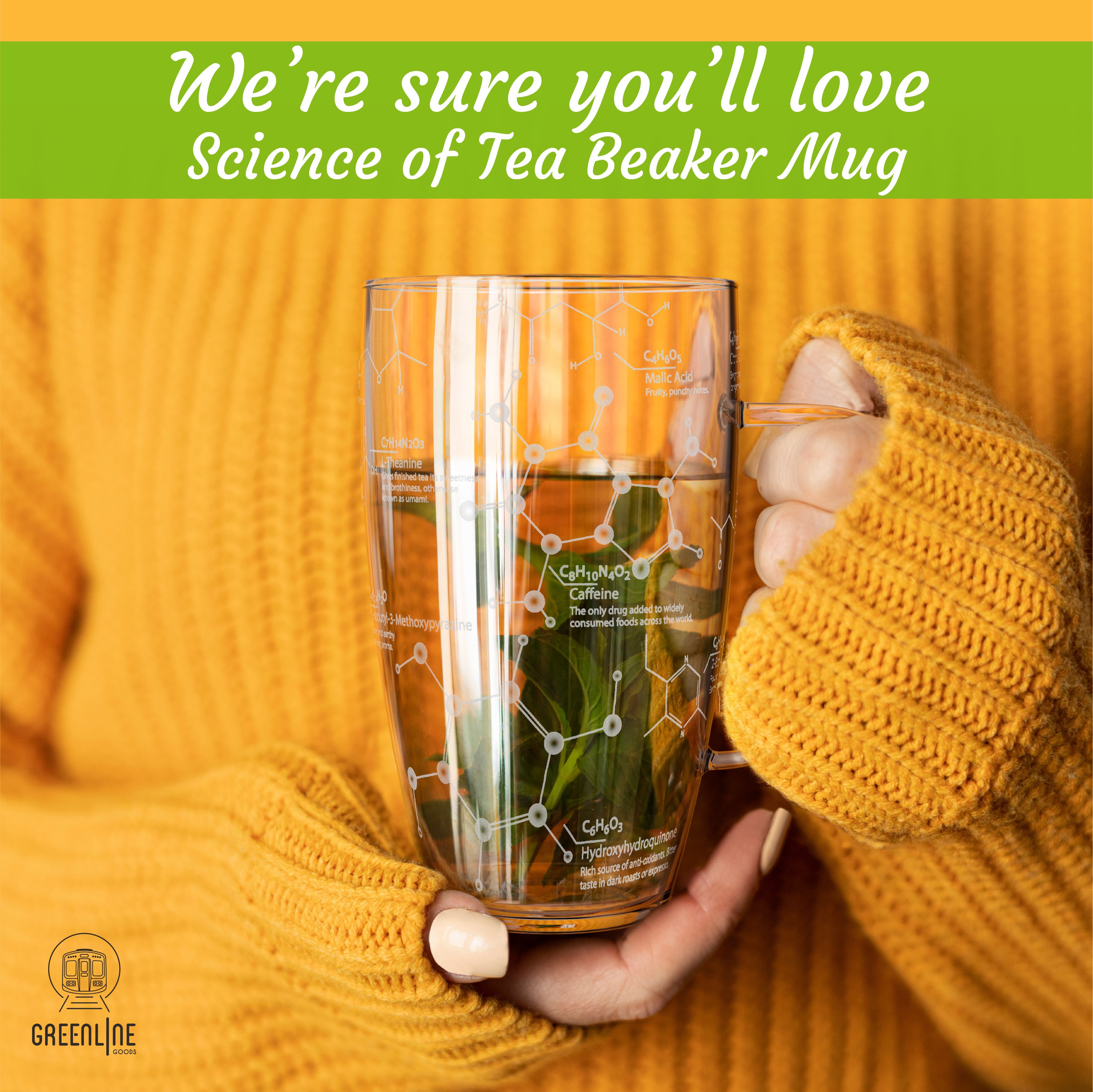 Science Tea Pot Science of Tea Beaker Mug 18 oz
