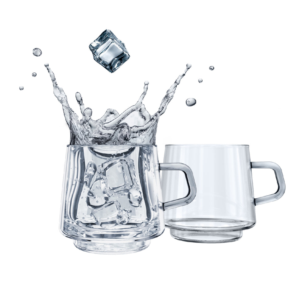 Stackable Mugs (Clear) - Set of 2