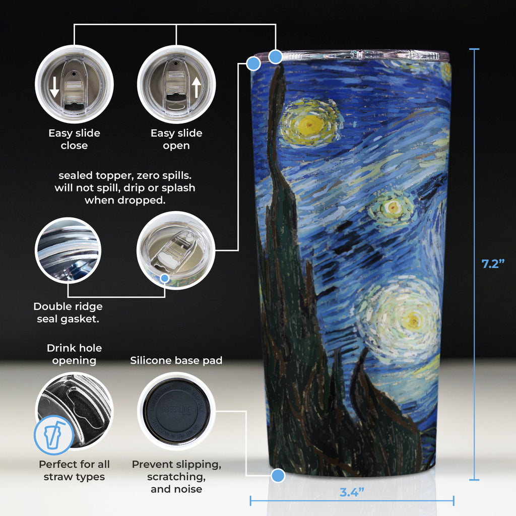 Van Gogh Starry Night Insulated Stainless Steel Tumbler 20oz