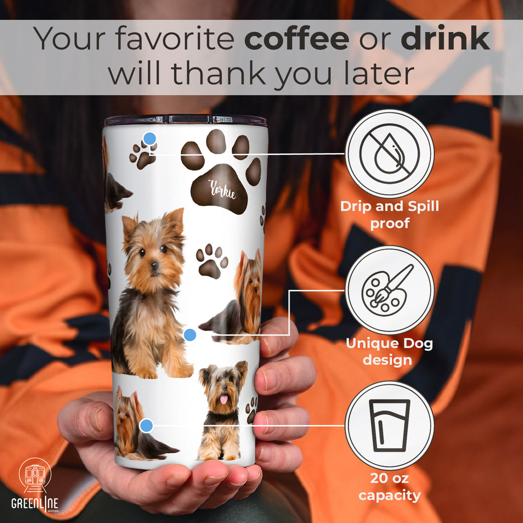 Yorkie Insulated Stainless Steel Tumbler 20oz