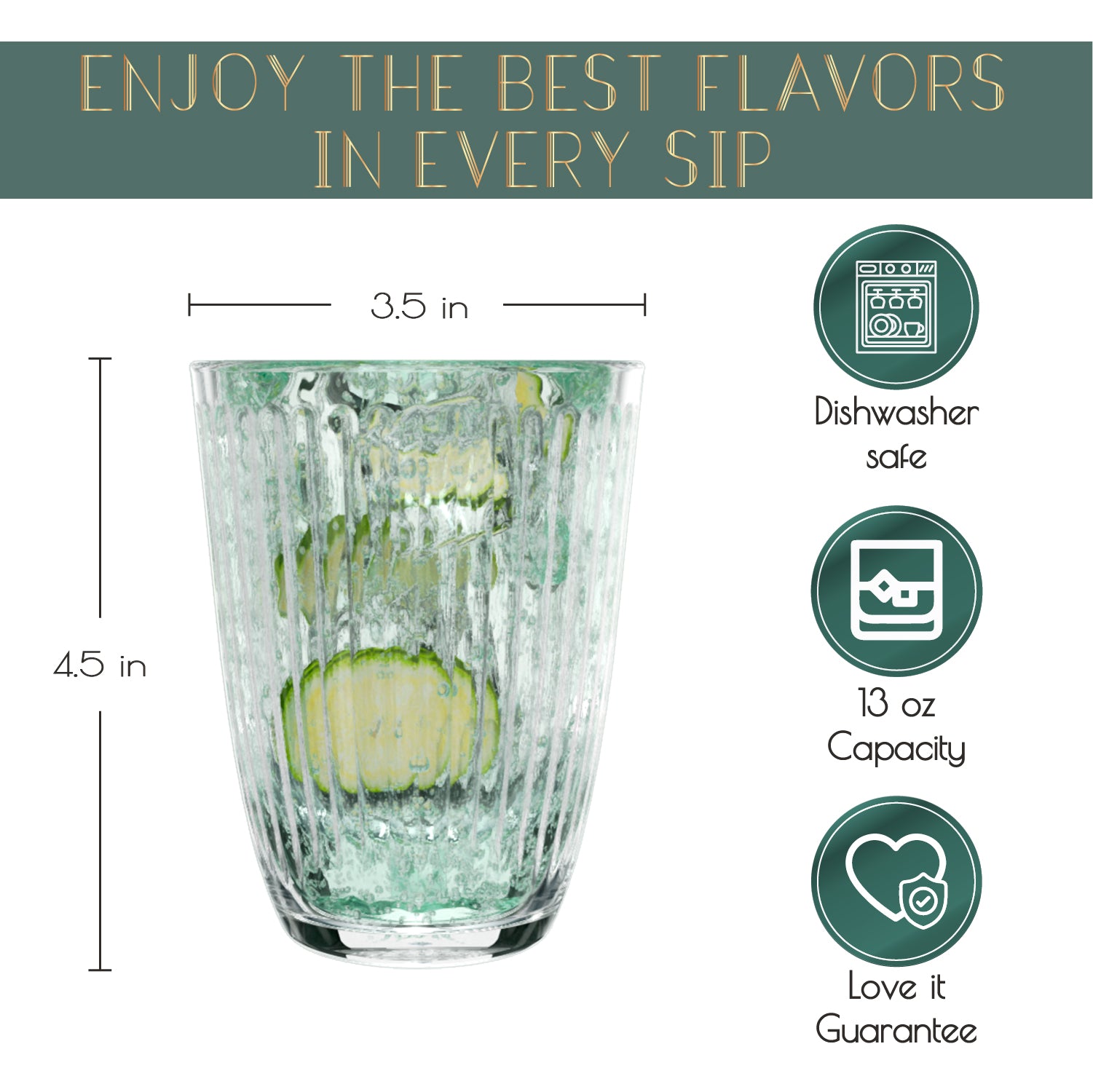 Ripple Drink Glass Cup - Sleek and Modern Glassware – Sage & Sill