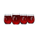 Letter T Monogram Art Deco Etched Wine Glasses - Set of 4