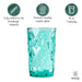 Diamond Highball Glasses 12 oz (Green) - Set of 4