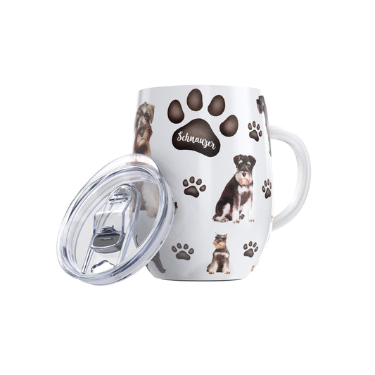 Schnauzer Egg-Shaped Insulated Stainless Steel Tumbler 12oz