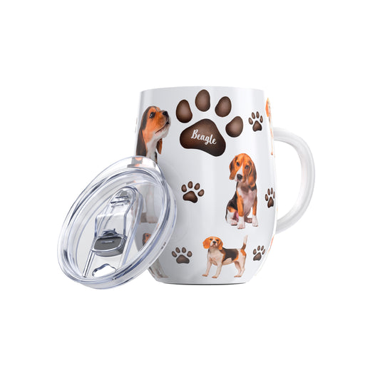 Beagle Egg-Shaped Insulated Stainless Steel Tumbler 12oz
