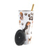 Beagle Stainless Steel Tumbler with Gold Straw 750ml