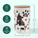 French Bulldog Premium Airtight Ceramic Dog Treat Canister Jar Set with Lid