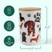 Dachshund Premium Airtight Ceramic Dog Treat Canister Jar Set with Lid