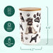 Schnauzer Premium Airtight Ceramic Dog Treat Canister Jar Set with Lid