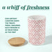 Pink Premium Airtight Ceramic Dog Treat Canister Jar Set with Lid