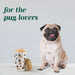 Pug Premium Airtight Ceramic Dog Treat Canister Jar Set with Lid