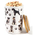 Schnauzer Premium Airtight Ceramic Dog Treat Canister Jar Set with Lid