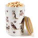 Husky Premium Airtight Ceramic Dog Treat Canister Jar Set with Lid