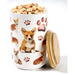 Corgi Premium Airtight Ceramic Dog Treat Canister Jar Set with Lid