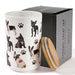 French Bulldog Premium Airtight Ceramic Dog Treat Canister Jar Set with Lid