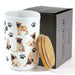 Pug Premium Airtight Ceramic Dog Treat Canister Jar Set with Lid