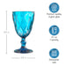 Diamond Goblet Glasses - Navy Blue (Set of 4)