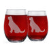 Golden Retriever Etched Stemless Wine Glasses