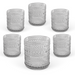 Bubble Cylinder Candle Holder - 6.35cm (Set of 6) Clear